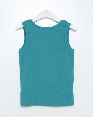 Jewel neck ribbed camisole
