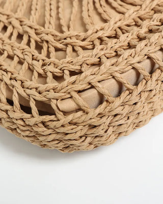 Net rattan tote bag