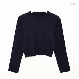 Cropped Cable Knit