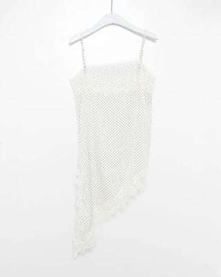 Polka Dot Lace Sleeveless Mini Dress