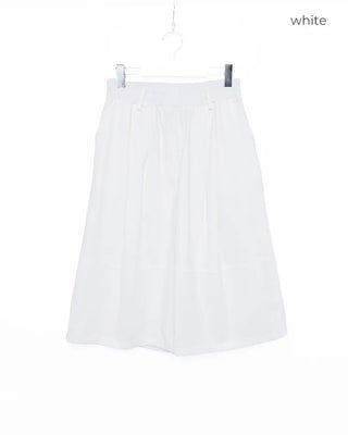 (Unisex) Pleated Cotton Half Pants