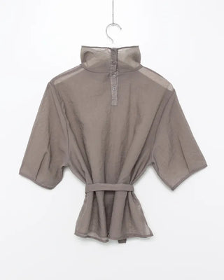 High-neck sheer blouse