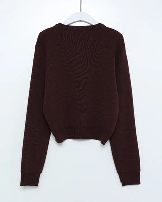 Round neck basic cardigan
