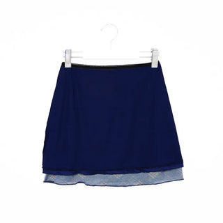 Checked chiffon mini dress