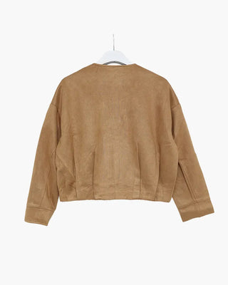 Suede crop jacket