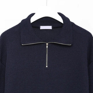 Unisex Basic Half-Zip Knit