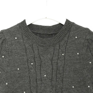 Pearl Cable Knit Short Sleeve Knit