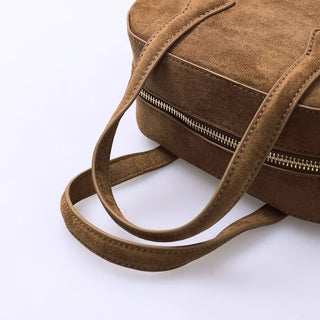 Square suede bag