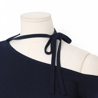 One-off halter strap half-sleeve T-shirt