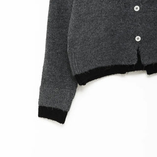 Two-tone layered style cardigan
