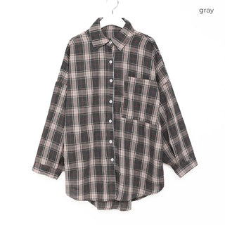 Oversized check shirt