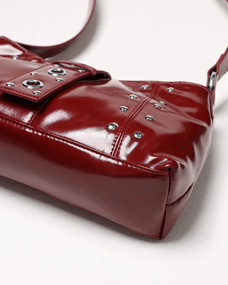 Square studded shoulder bag