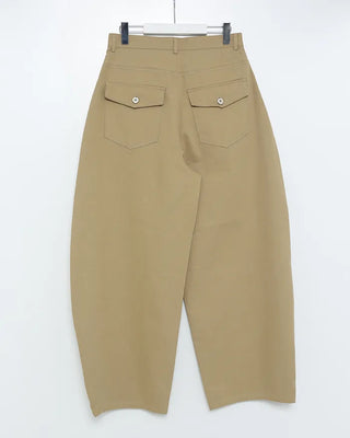 (Unisex) Wide Curved Cotton Pants