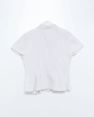 Striped pintuck shirt blouse