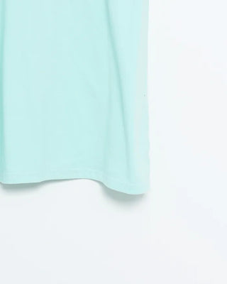(Unisex) Rib Neck Simple Short Sleeve T-Shirt