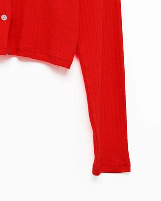Colorful perforated cardigan