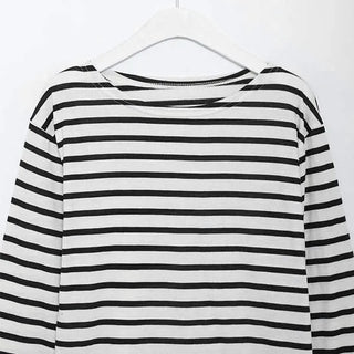 Basic striped long-sleeved T-shirt