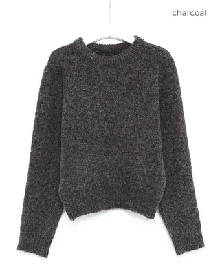 Round neck long-sleeve knit