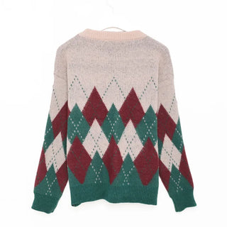 Argyle bicolor knit