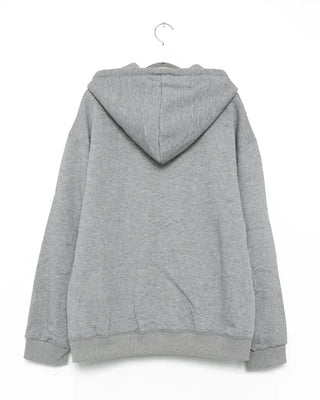 Fleece-lined hooded zip-up parka
