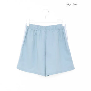 2-line elastic waist shorts