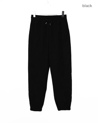 Simple elastic waist jogger pants