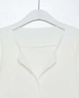 Knit frill camisole & cardigan set