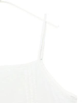 Flower punching lace hem camisole dress