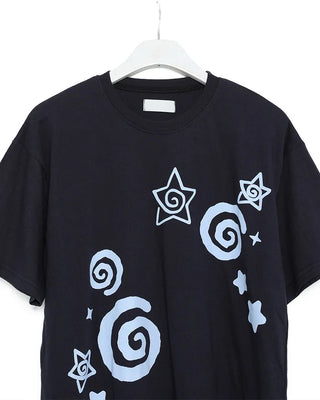 Star print short-sleeved T-shirt