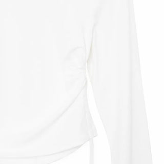 Side-shirred cropped T-shirt