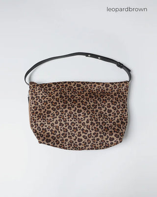 Suede drawstring shoulder bag