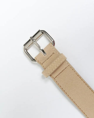 Eyelet suede belt