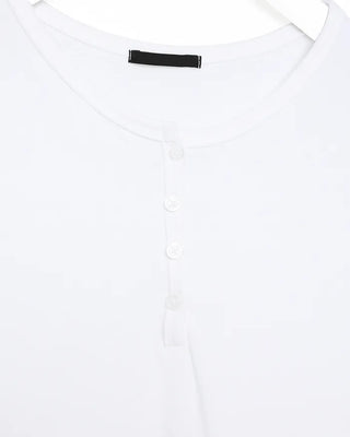 Henley neck button slim T-shirt