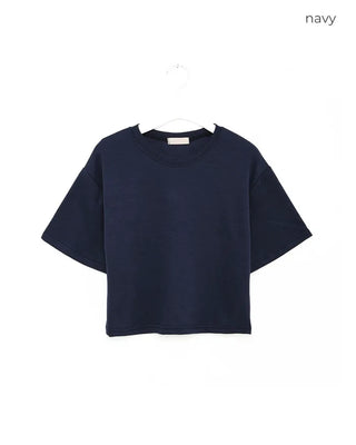 Basic semi-cropped T-shirt