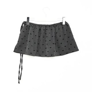 Ribbon Dot Layered Wrap Skirt
