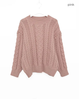 Cable knit sweater