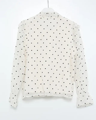 Neck strap ruffle chiffon blouse