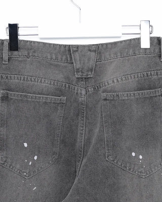Painted balloon denim pants