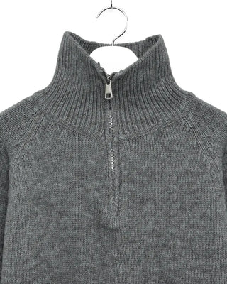 Crop Half Knit Zip