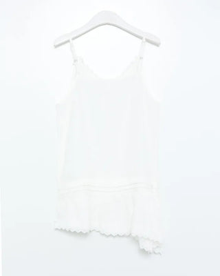 Lace peplum camisole