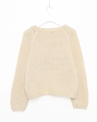 Handmade V-neck knit sweater