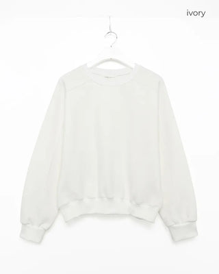 Color-block brushed fleece sweatshirt