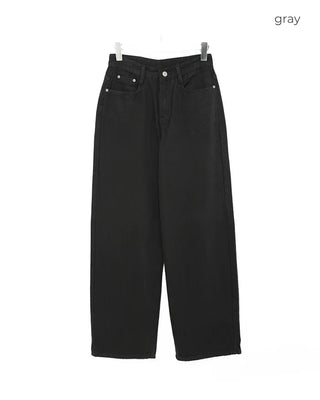 Colored cotton wide-leg pants