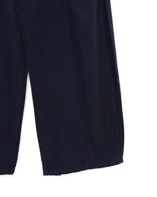Unique yoke tuck balloon cotton pants