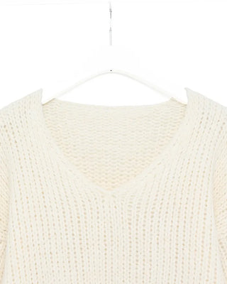 V-neck oversized knit