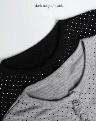 Polka Dot Frill Cardigan