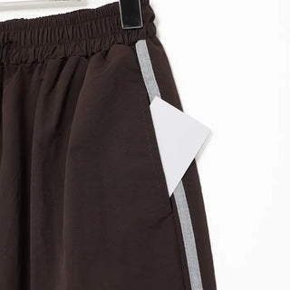 2-line elastic waist wide pants