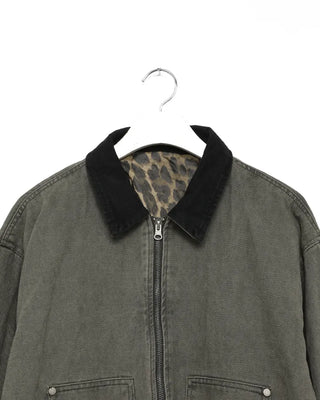 (Unisex) Leopard-Lined Cotton Blouson