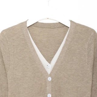 Layered Rib Cardigan