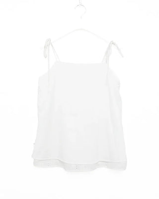 Punching block flower stitch camisole